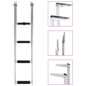 NNEVL Folding Boarding Ladder 4-step Stainless Steel