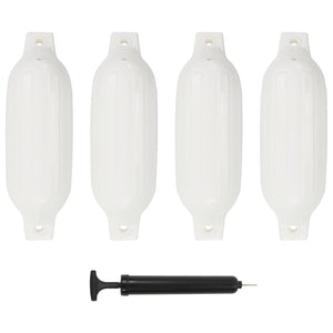 NNEVL Boat Fender 4 pcs White 41x11.5 cm PVC