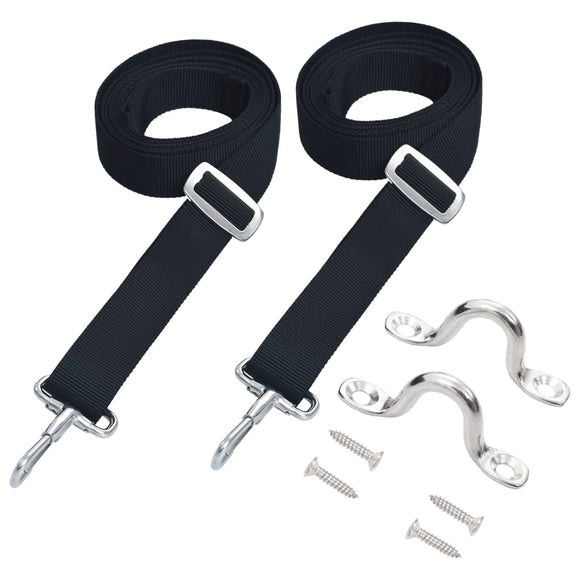 NNEVL Bimini Top Straps 2 pcs Fabric and Stainless Steel