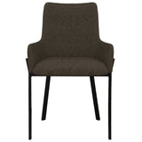 NNEVL Dining Chairs 6 pcs Brown Fabric