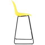 NNEVL Bar Stools 6 pcs Yellow Plastic