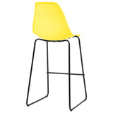NNEVL Bar Stools 6 pcs Yellow Plastic