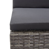NNEVL 5 Piece Garden Sofa Set with Cushions Poly Rattan Grey