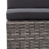 NNEVL 5 Piece Garden Sofa Set with Cushions Poly Rattan Grey