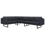 NNEVL Corner Sofa Dark Grey Fabric