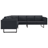 NNEVL Corner Sofa Dark Grey Fabric