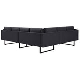 NNEVL Corner Sofa Dark Grey Fabric