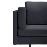 NNEVL Corner Sofa Dark Grey Fabric