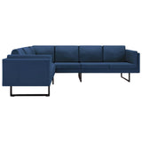 NNEVL Corner Sofa Blue Fabric