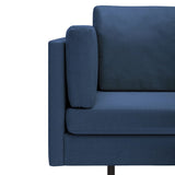 NNEVL Corner Sofa Blue Fabric
