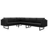 NNEVL Corner Sofa Black Fabric