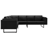 NNEVL Corner Sofa Black Fabric