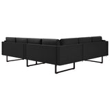 NNEVL Corner Sofa Black Fabric