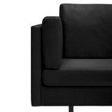 NNEVL Corner Sofa Black Fabric