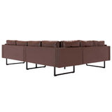 NNEVL Corner Sofa Faux Leather Brown