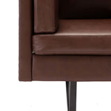 NNEVL Corner Sofa Faux Leather Brown