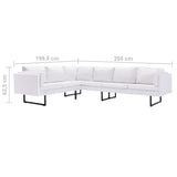 NNEVL Corner Sofa Faux Leather White