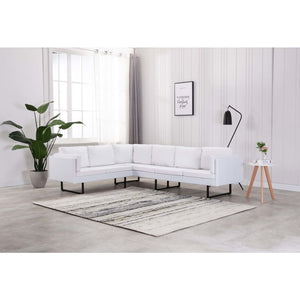 NNEVL Corner Sofa Faux Leather White