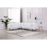 NNEVL Corner Sofa Faux Leather White