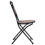 NNEVL 3 Piece Mosaic Bistro Set Ceramic Tile Terracotta