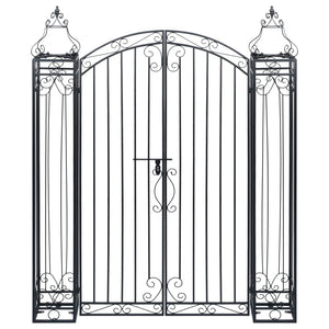 NNEVL Ornamental Garden Gate Wrought Iron 122x20.5x160 cm