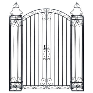 NNEVL Ornamental Garden Gate Wrought Iron 122x20.5x160 cm