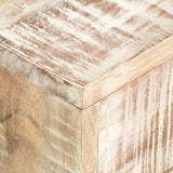 NNEVL Coffee Table White 117x50x30 cm Solid Acacia Wood