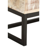 NNEVL Coffee Table White 117x50x30 cm Solid Acacia Wood