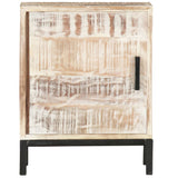 NNEVL Bedside Cabinet 40x30x50 cm Solid Acacia Wood