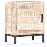 NNEVL Bedside Cabinet 40x30x50 cm Solid Acacia Wood