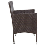 NNEVL 4 Piece Garden Lounge Set with Cushions Poly Rattan Brown