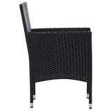 NNEVL 4 Piece Garden Lounge Set with Cushions Poly Rattan Black