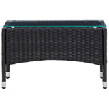 NNEVL 4 Piece Garden Lounge Set with Cushions Poly Rattan Black