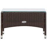 NNEVL 4 Piece Garden Lounge Set With Cushions Poly Rattan Brown