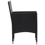 NNEVL 4 Piece Garden Lounge Set With Cushions Poly Rattan Black