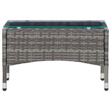 NNEVL Coffee Table Grey 60x40x36 cm Poly Rattan