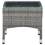 NNEVL Coffee Table Grey 60x40x36 cm Poly Rattan