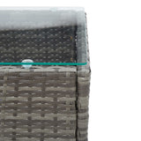 NNEVL Coffee Table Grey 60x40x36 cm Poly Rattan