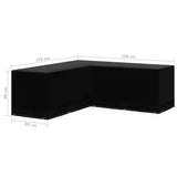 NNEVL Garden Furniture Cover L-Shaped 12 Eyelets 250x250x90 cm