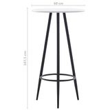 NNEVL 3 Piece Bar Set Plastic White