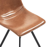 NNEVL 9 Piece Dining Set Cognac Faux Leather