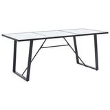 NNEVL 11 Piece Dining Set Cognac Faux Leather