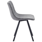 NNEVL 5 Piece Dining Set Grey Faux Leather