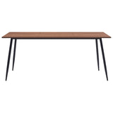 NNEVL 9 Piece Dining Set Light Grey Faux Leather