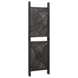 NNEVL 4-Panel Room Divider Poly Rattan Brown 240x200 cm