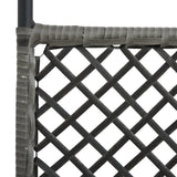 NNEVL 4-Panel Room Divider Poly Rattan Anthracite 240x200 cm