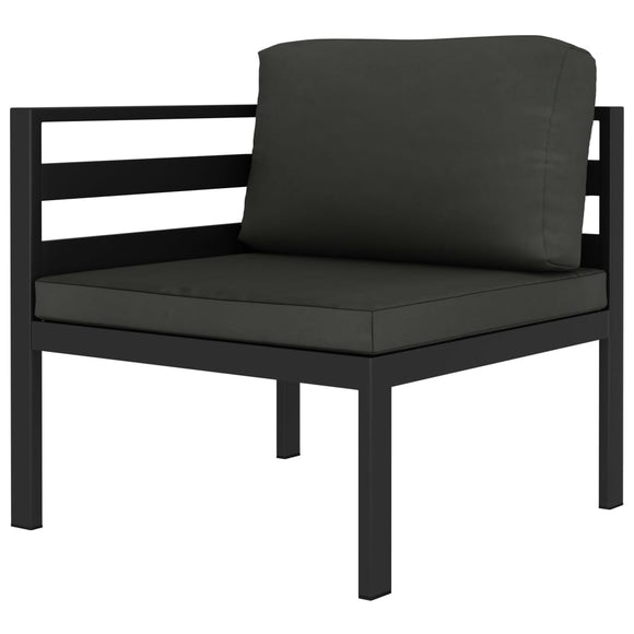 NNEVL Sectional Corner Sofa 1 pc with Cushions Aluminium Anthracite