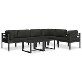 NNEVL Sectional Corner Sofa 1 pc with Cushions Aluminium Anthracite