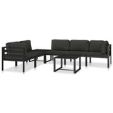 NNEVL Sectional Corner Sofa 1 pc with Cushions Aluminium Anthracite