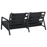 NNEVL Garden 2-Seater Sofa with Cushions Dark Grey Aluminium